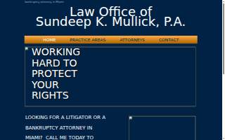Law Office of Sundeep K. Mullick P.A. website