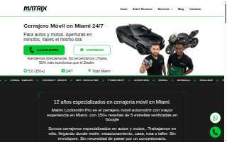 Matrix Locksmith Pro, llc of Miami website