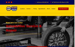 Miami Auto Care Center website