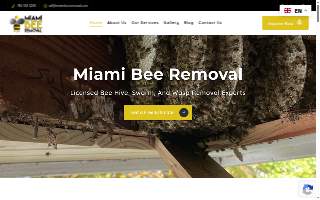 Miami Bee Removal Corp. website