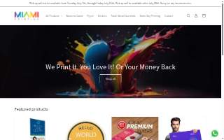 Miami Printing website