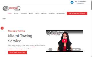 Prestige Towing website