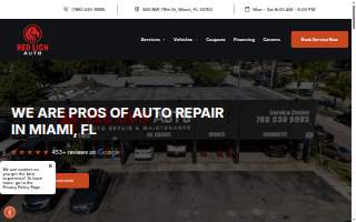 Red Lion Auto Repair of Miami website