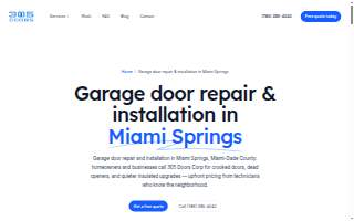 City Garage & Commercial Door Services Miami website