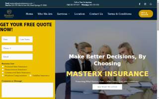MasterX Insurance website