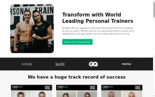 One Personal Training website