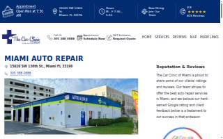 The Car Clinic of Miami website