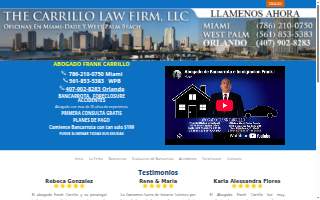 The Carrillo Law Firm, LLC. of Miami website