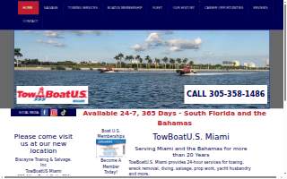 TowBoatUS Miami / Biscayne Towing & Salvage, Inc. website