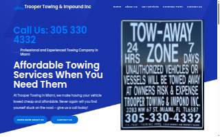 Towing Service Miami Trooper Tow Grua website