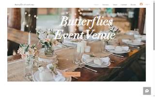 Butterflies Event Venue website