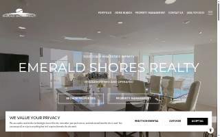 Emerald Shores Realty website