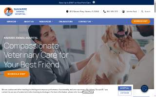 Navarre Animal Hospital website