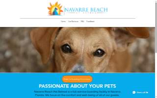 Navarre Beach Pet Retreat website