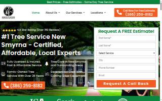 Arborist Action Professional Tree Service website