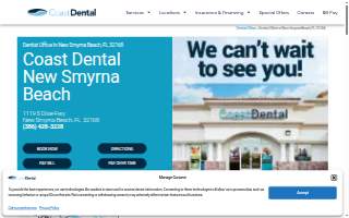 Coast Dental of New Smyrna Beach website