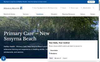 Halifax Health - Primary Care New Smyrna Beach website