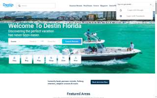 Destin Event Rentals website