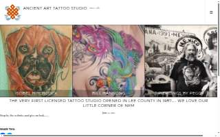 Ancient Art Tattoo Studio website