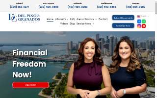 Del Pino & Granados Law Firm - Abogados de Bancarrota website