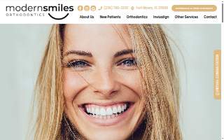 Modern Smiles Orthodontics of North Fort Myers website