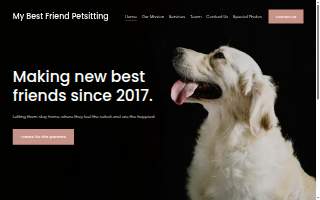My Best Friend Petsitting website