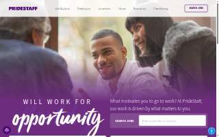 PrideStaff website
