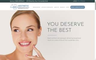 Aesthetix Dermatology of Fort Lauderdale website