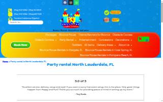 Happy and Fun Party Rental website