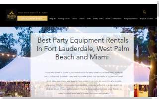 Noya Party Rentals & Tents of North Lauderdale website