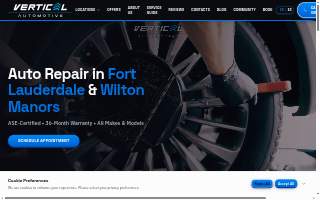 Vertical Automotive Fort Lauderdale website