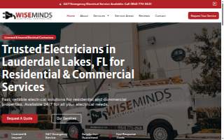 Wiseminds Electrical Contractors website