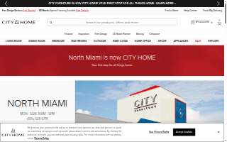 CITY Furniture of North Miami Beach website