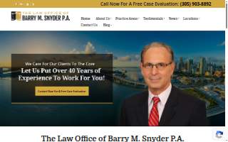 The Law Office of Barry M. Snyder P.A. website