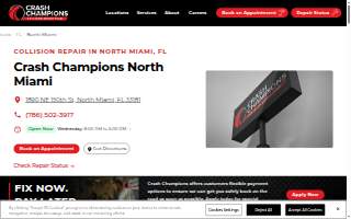 Crash Champions Collision Repair North Miami website