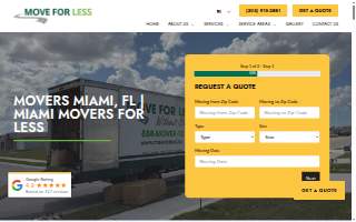 Miami Movers For Less of North Miami website