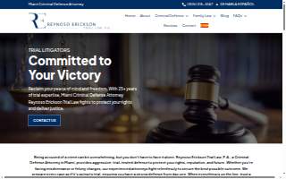 Reynoso Erickson Trial Law, PA website