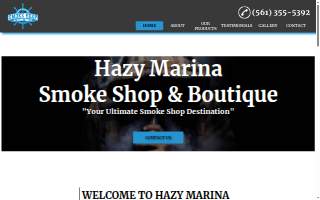 Hazy Marina Smoke Shop & Boutique website