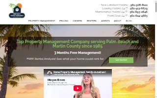 Home Property Management of North Palm Beach website