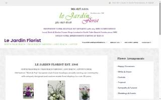 Le Jardin Florist and Gifts LLC of North Palm Beach website
