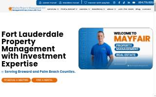 Mayfair Property Management of Palm Beach County website