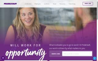 PrideStaff website