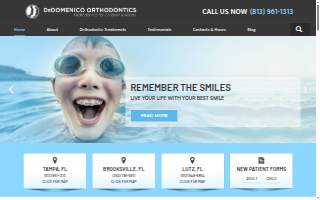 DeDomenico Orthodontics website