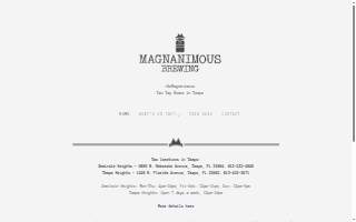 Magnanimous Brewing Seminole Heights of Northdale website