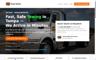 Team Roldy Inc. (Towing Services) of Northdale website