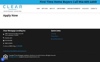 Clear Mortgage Lending, Inc website