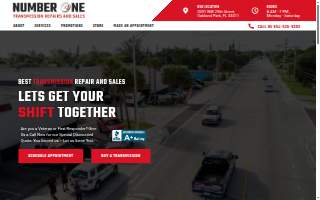 Number One Transmissions, Inc. of Oakland Park website