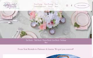 Beautiful Moments Party Rental & Design LLC website