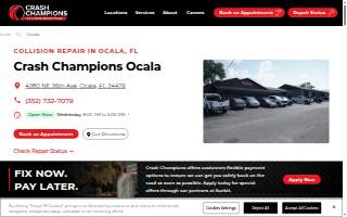 Crash Champions Collision Repair Ocala website