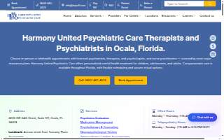 Harmony United Psychiatric Care - Ocala website